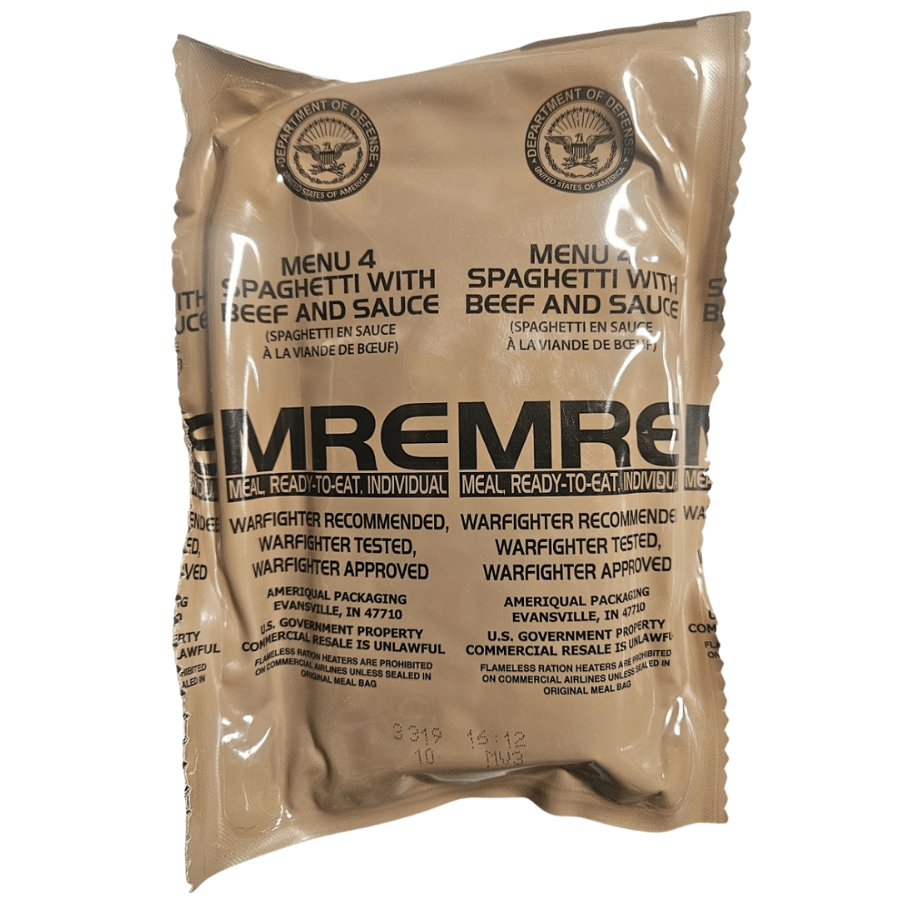 MRE Menu 4 – Spaghetti with Beef & Sauce | USGI – Epidemic Proof