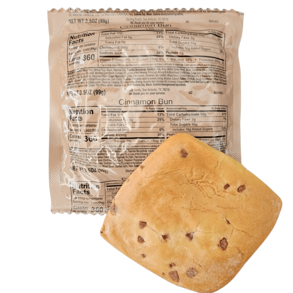 MRE Cinnamon Bun | Authentic MRE Military Dessert in Stock