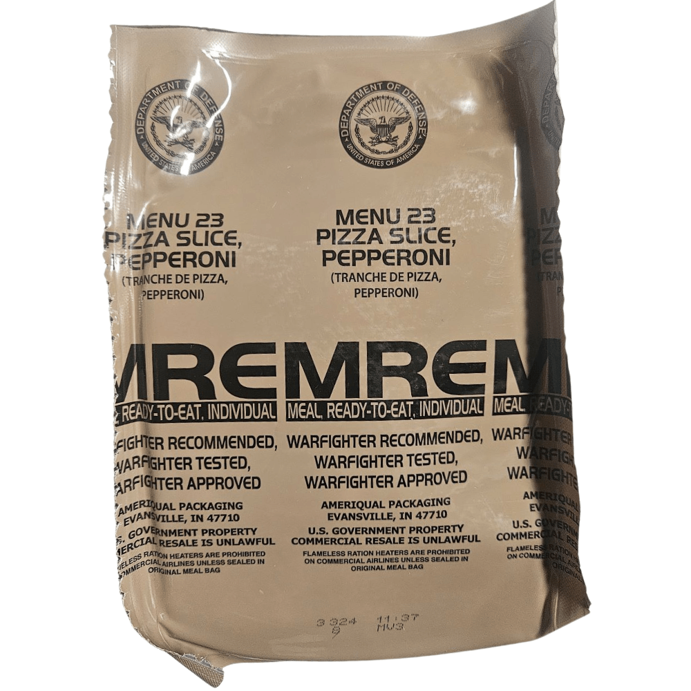 米軍　アメリカ　MRE ８、１９、２３　検品日２０２８年４月　3個セット In stock! Meal Ready too Eat [MRE] #23 - Pepperoni Pizza