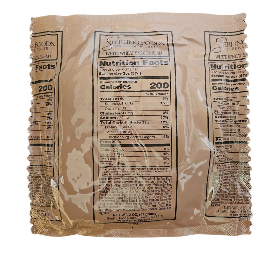 Buy MRE White Wheat Snack Bread Component in stock! SURVIVAL SUPPLIES