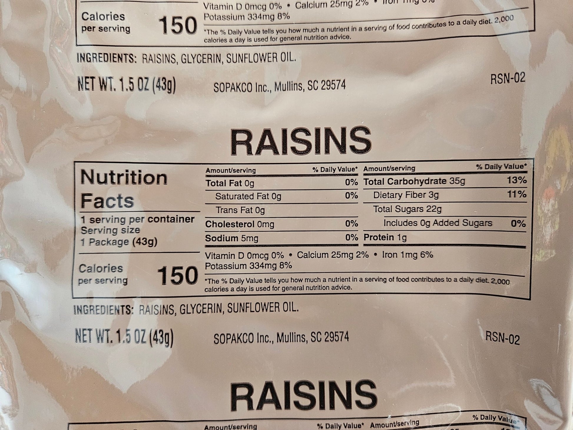 Halal MRE - Chicken and Vegetables - Epidemic Proof