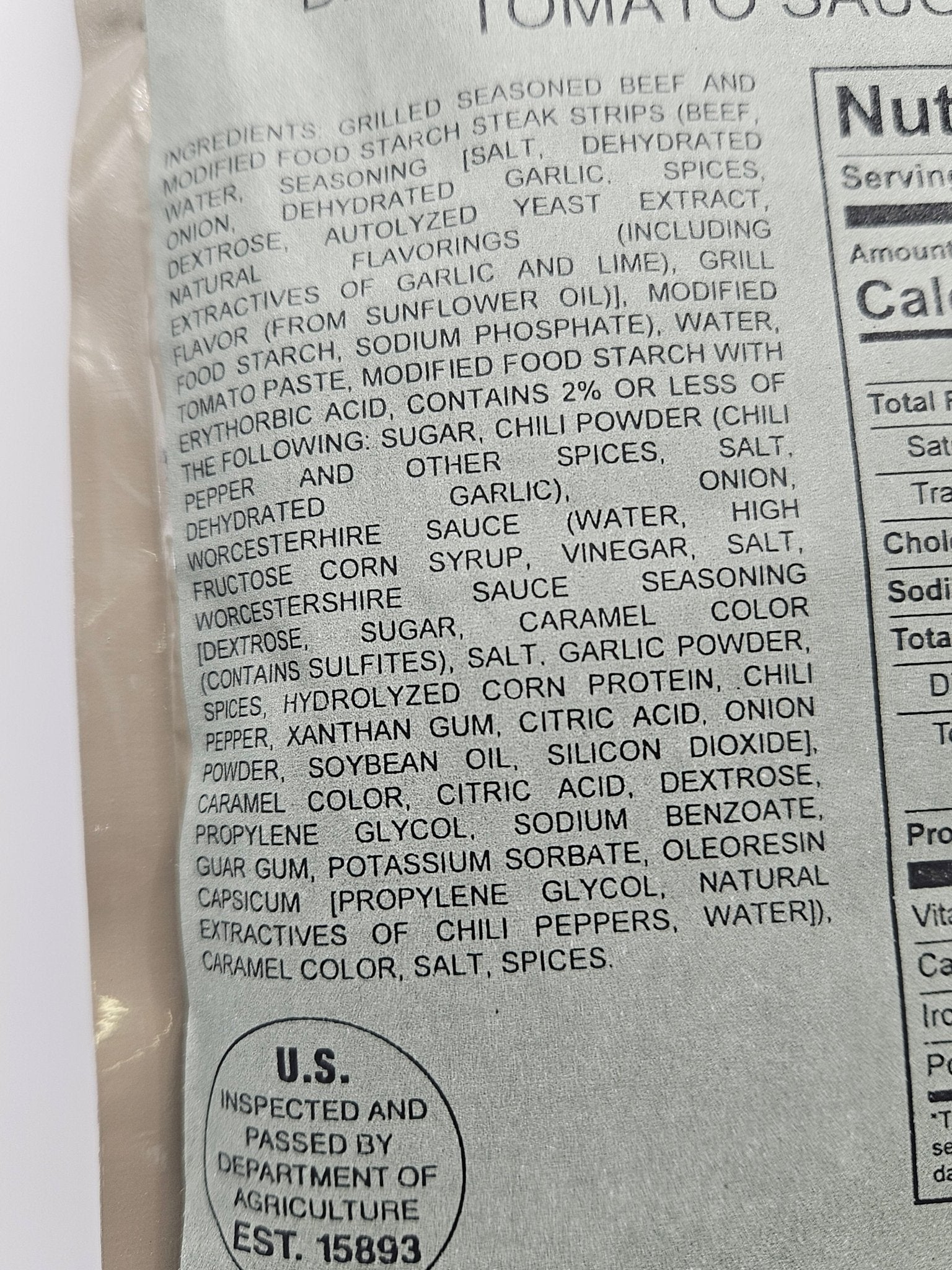 Entree - Beef Strips in Tomato Sauce - Epidemic Proof