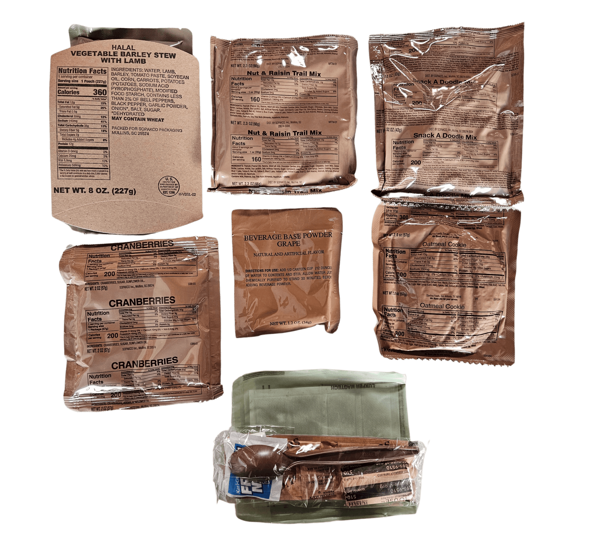 Halal MRE - Vegetable Barley Stew with Lamb - Epidemic Proof