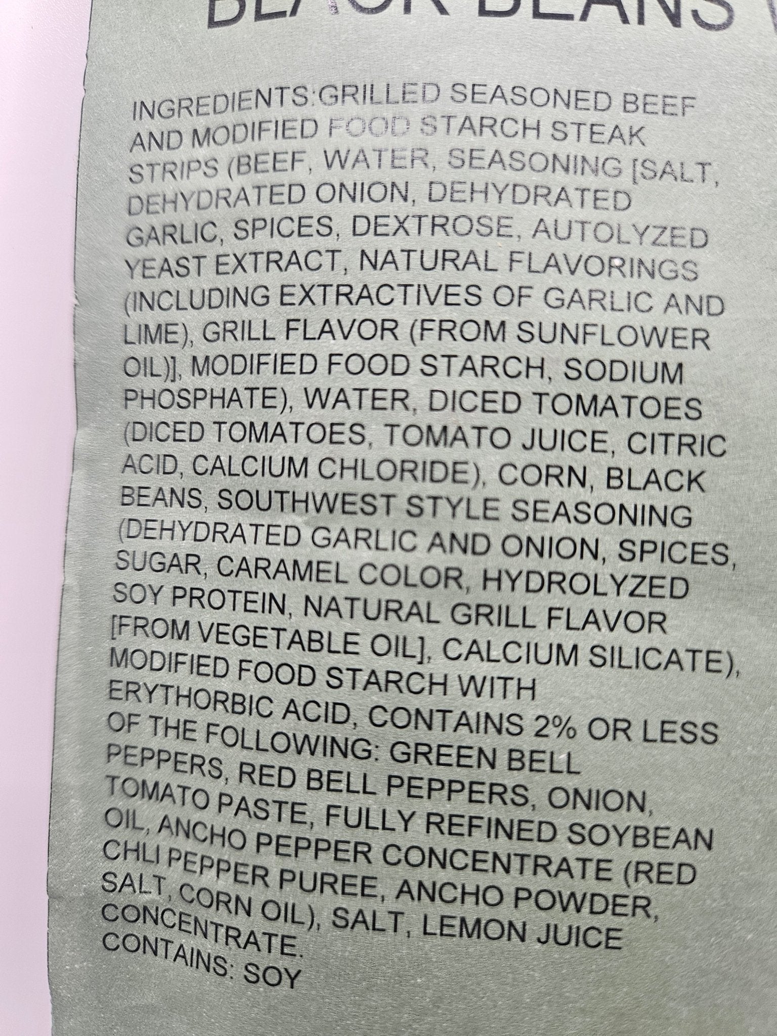 Entree - Southwest Style Beef and Black Beans - Epidemic Proof