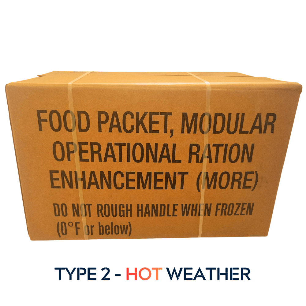 Hot A Rations MORE Type II Case – Hot Weather Supplemental Rations – Epidemic Proof
