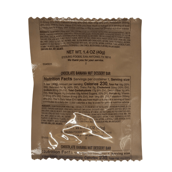 Dessert Bar - Chocolate Banana Nut - Epidemic Proof