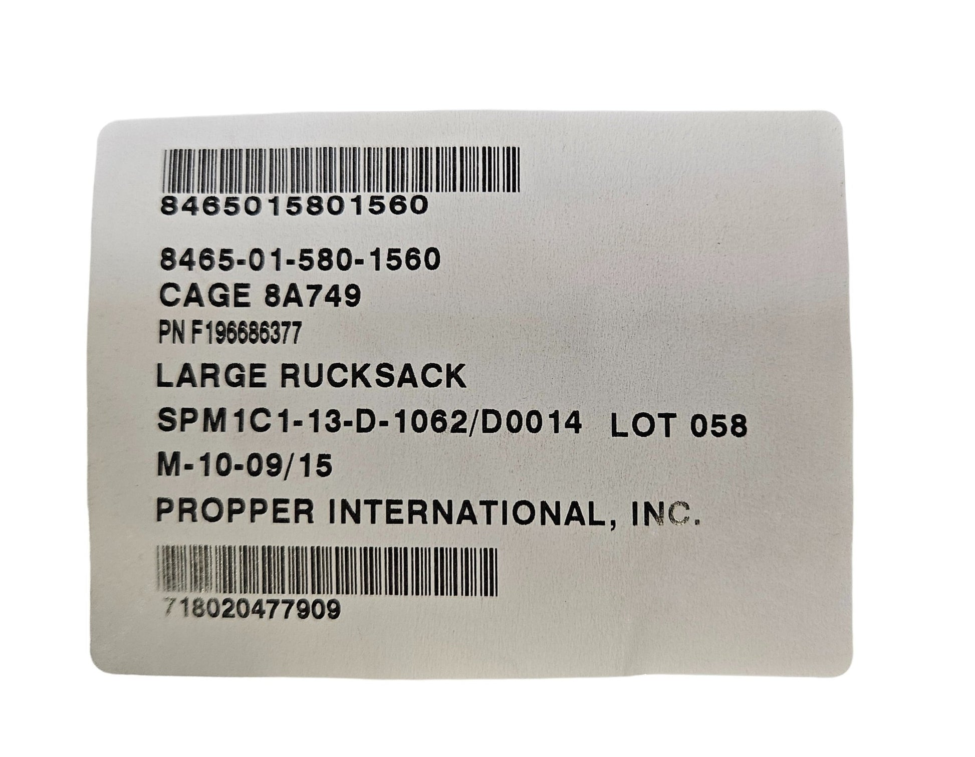 Large Field Pack - Main Pack Bag - Epidemic Proof