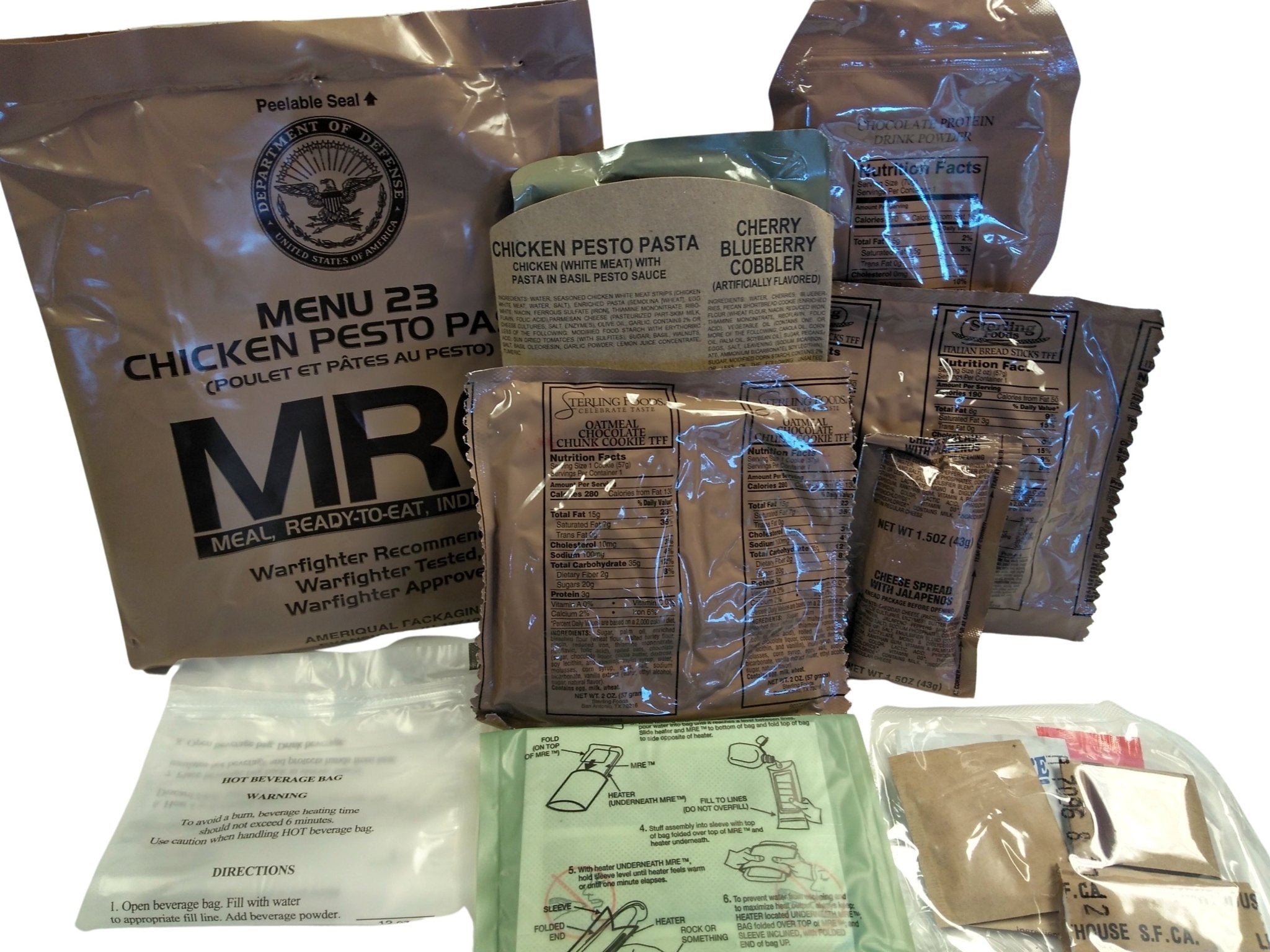 Vintage Meal Ready to Eat [MRE] #23 - Chicken Pesto Pasta