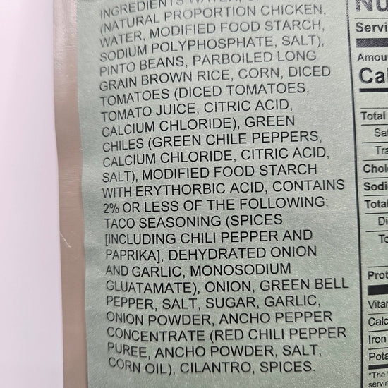 Entree - Chicken Burrito Bowl - Epidemic Proof