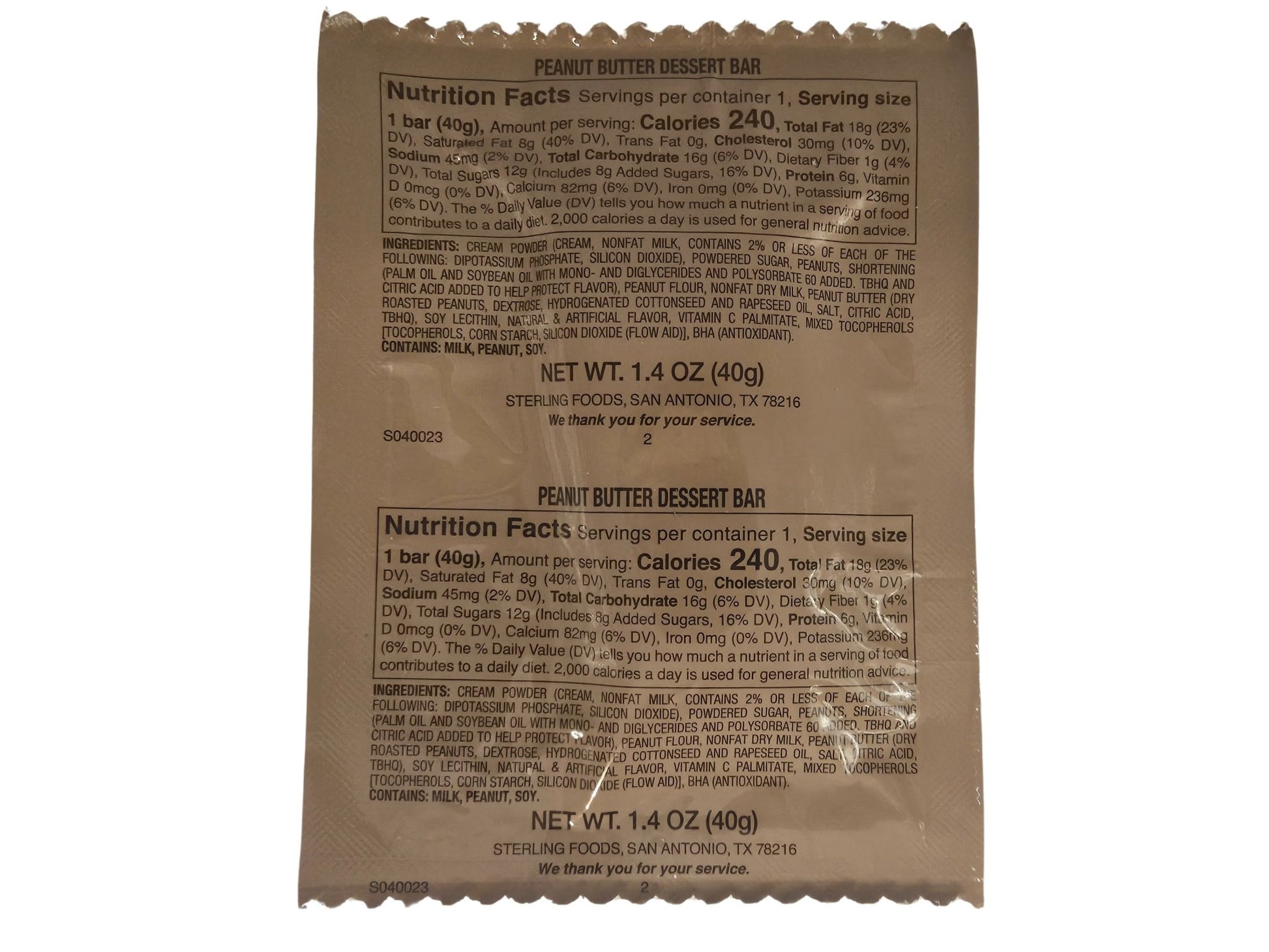 Dessert Bar - Peanut Butter - Epidemic Proof