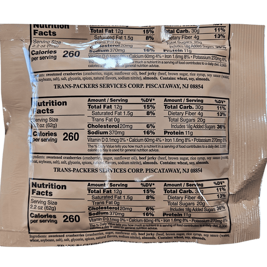 MRE Trail Mix - Recovery, with Jerky - Epidemic Proof
