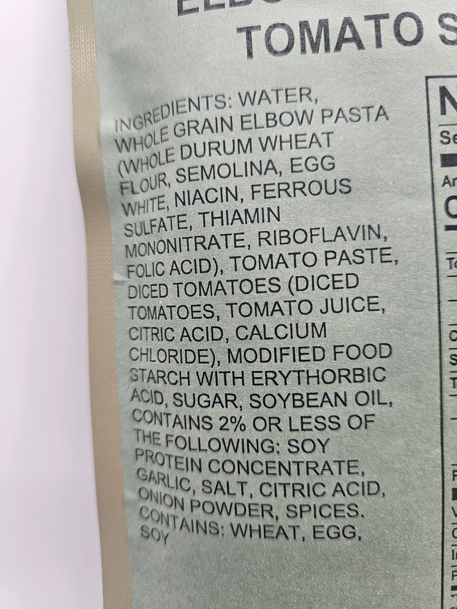 Entree - Elbow Macaroni with Tomato Sauce - Epidemic Proof