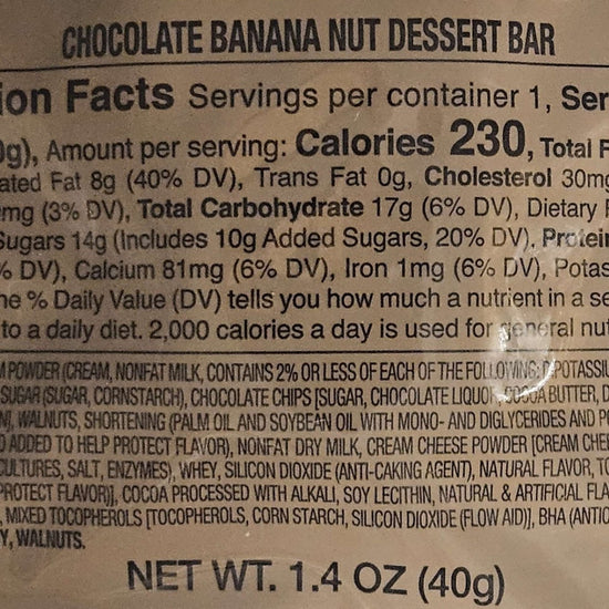 Dessert Bar - Chocolate Banana Nut - Epidemic Proof