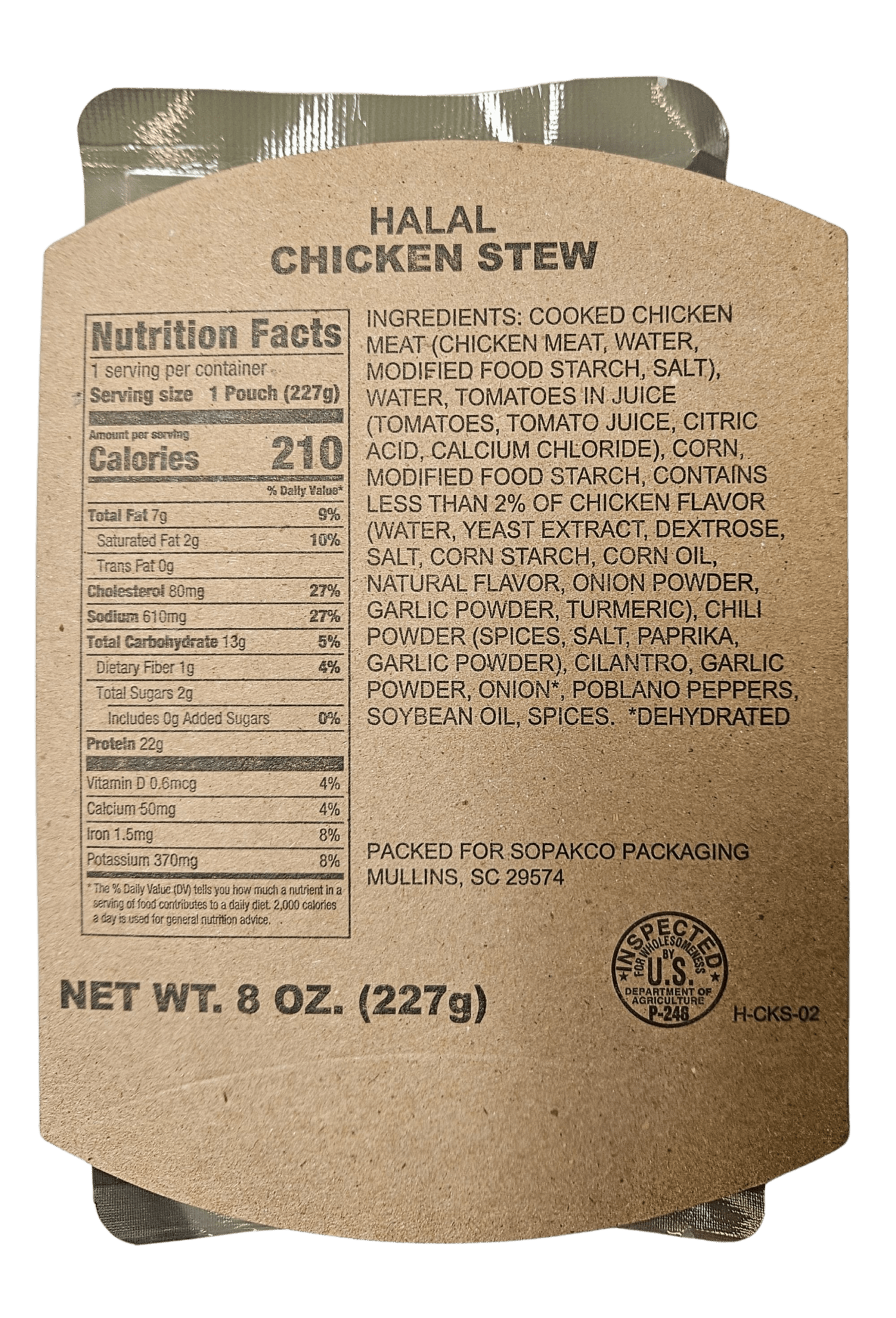 Halal MRE - Chicken Stew - Epidemic Proof