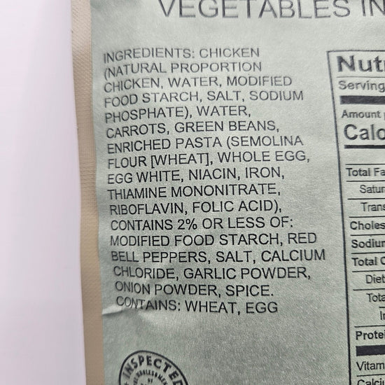 Entree - Chicken and Noodles - Epidemic Proof