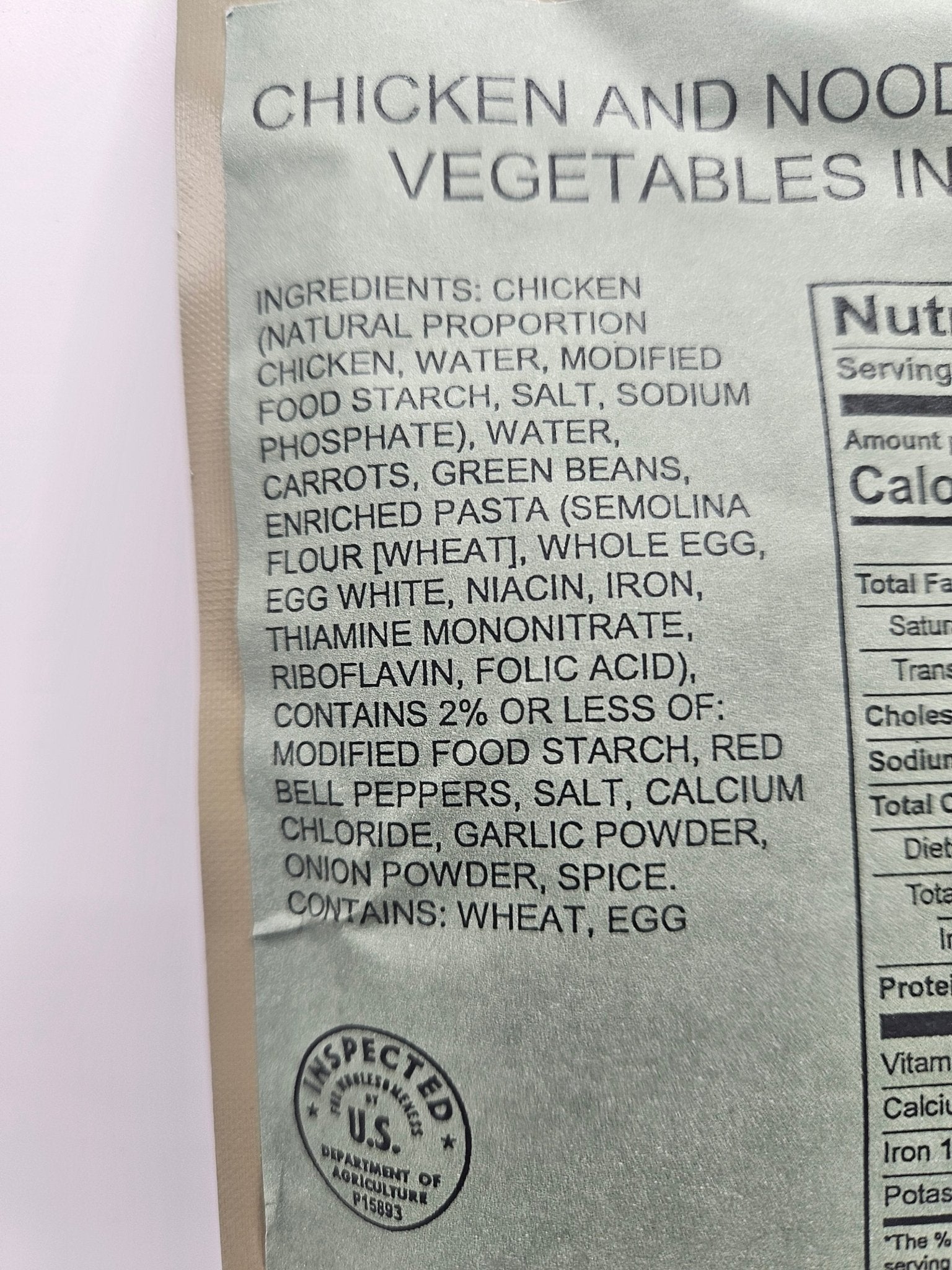 Entree - Chicken and Noodles - Epidemic Proof