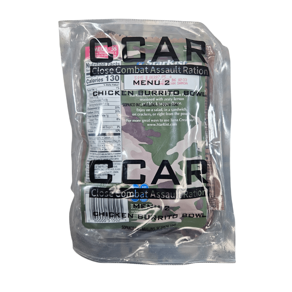 Ccar Ration Menu CCAR 3 Menu Sampler | Authentic Military Rations in Stock – Epidemic Proof