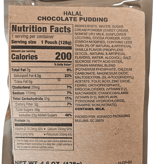 Halal MRE - Chicken and Vegetables - Epidemic Proof