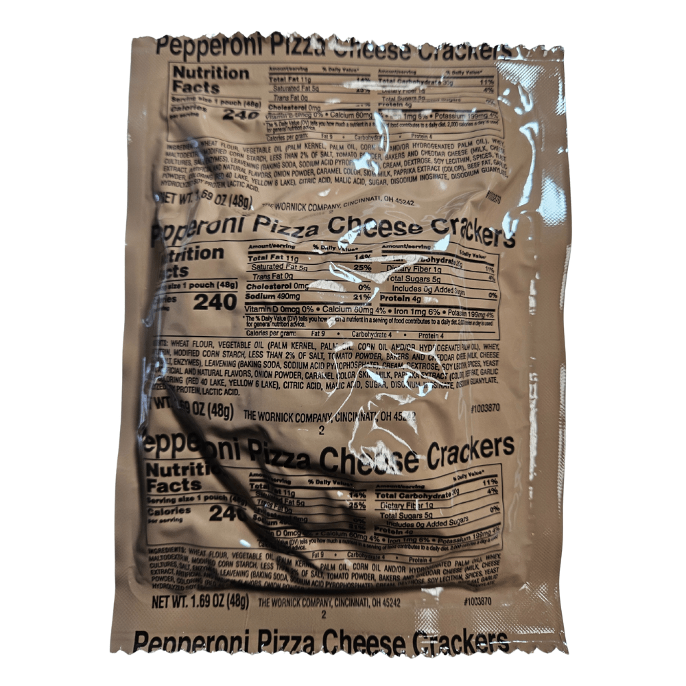 Cracker Proof Authentic MRE Pepperoni Pizza Crackers – Military Snack in Stock Now ...