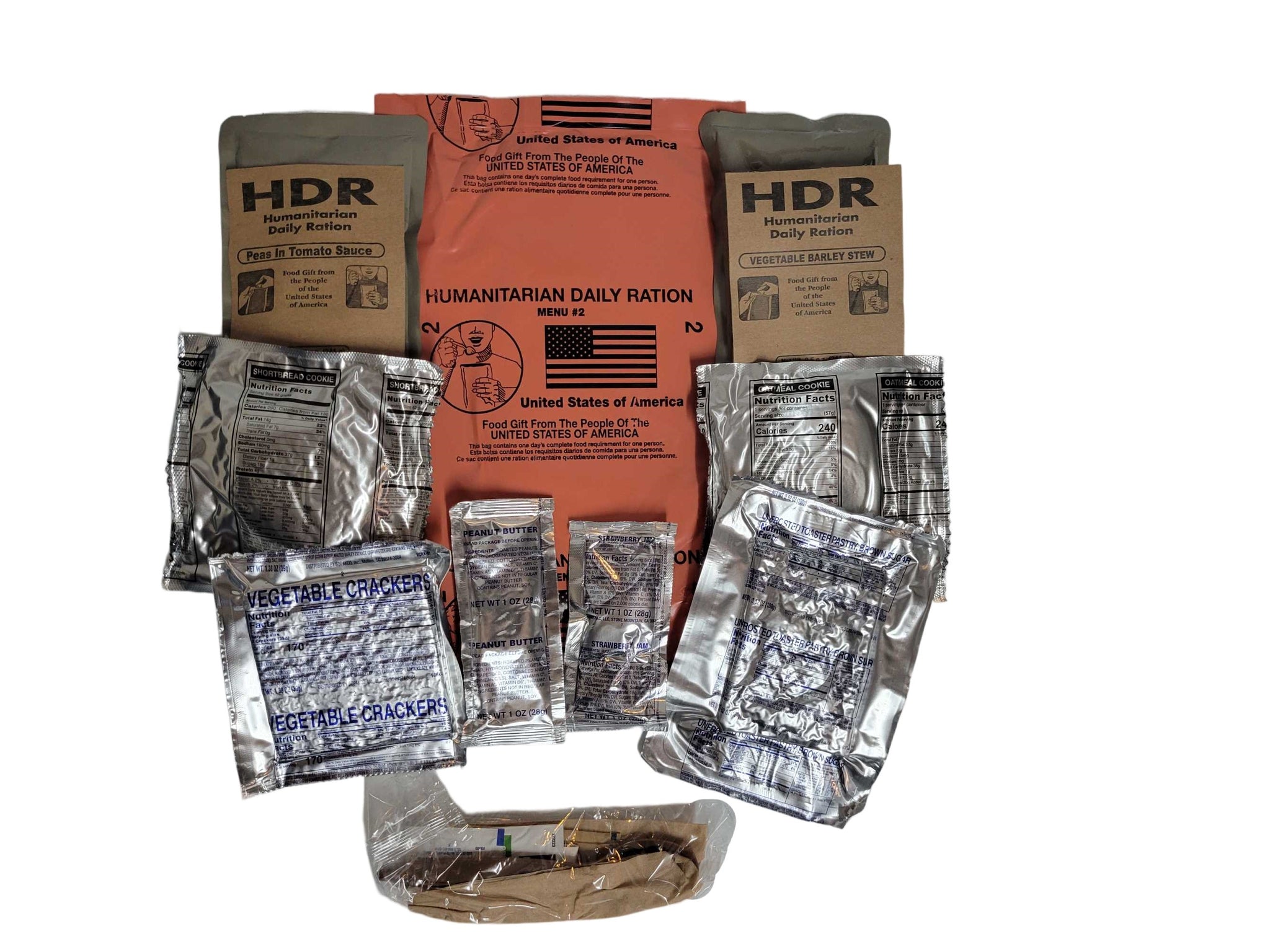 Humanitarian Daily Ration Menu 2 – 24-Hour Meal – Epidemic Proof