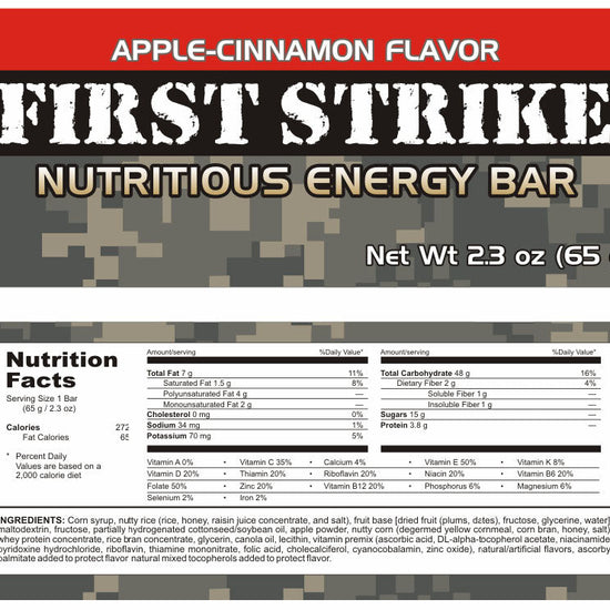 First Strike Bar - Apple Cinnamon - Epidemic Proof