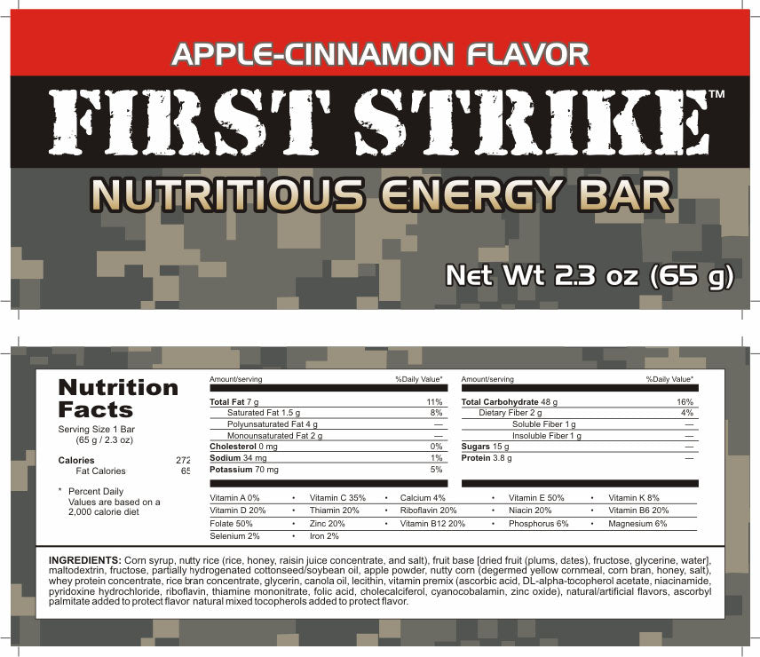First Strike Bar - Apple Cinnamon - Epidemic Proof